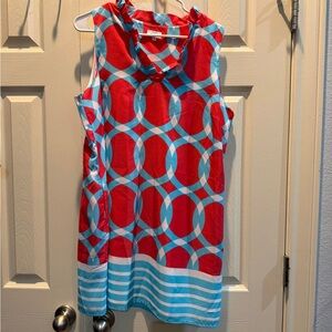 Crown & Ivy Red and Blue Dress